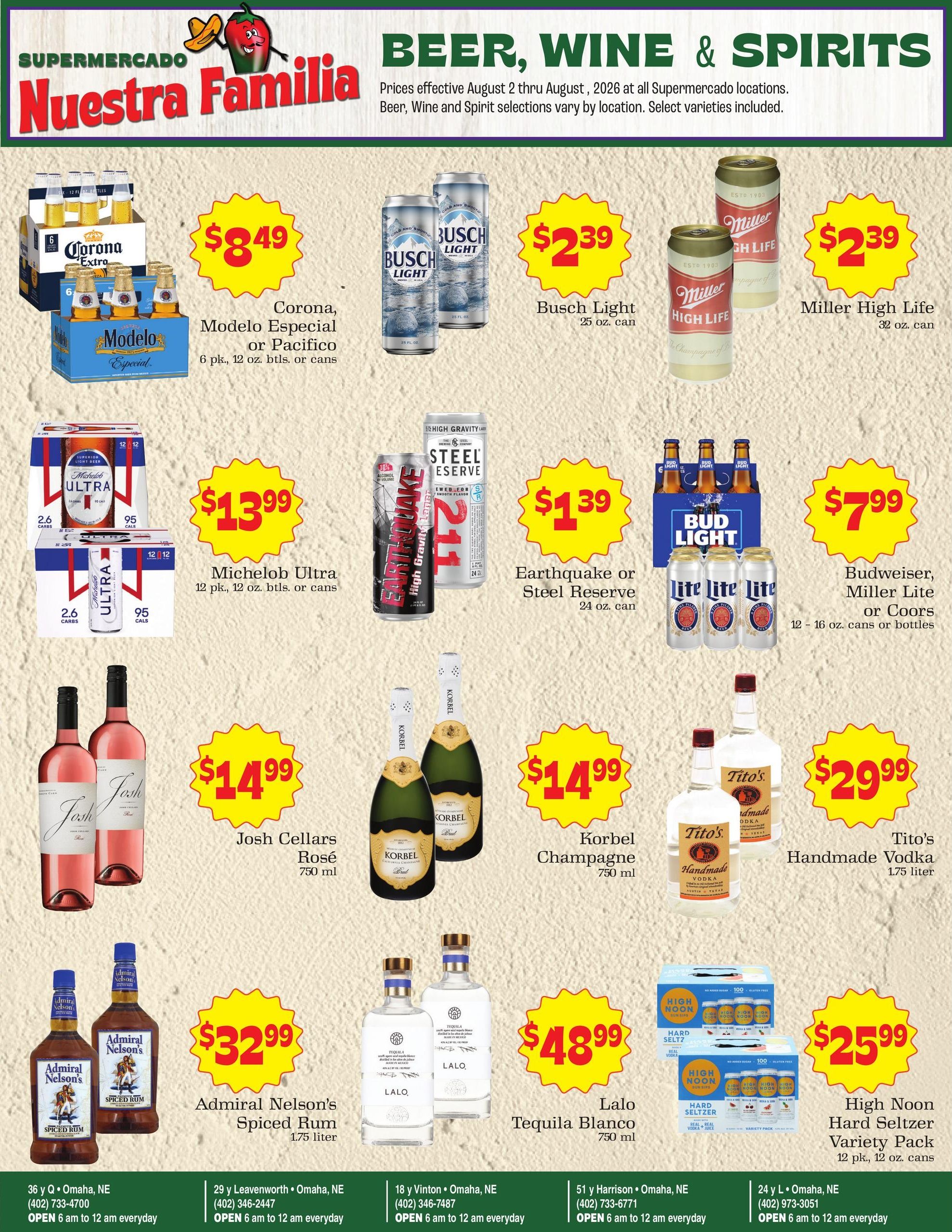 Supermercado Nuestra Familia Weekly Ad August 9 - 15, 2026