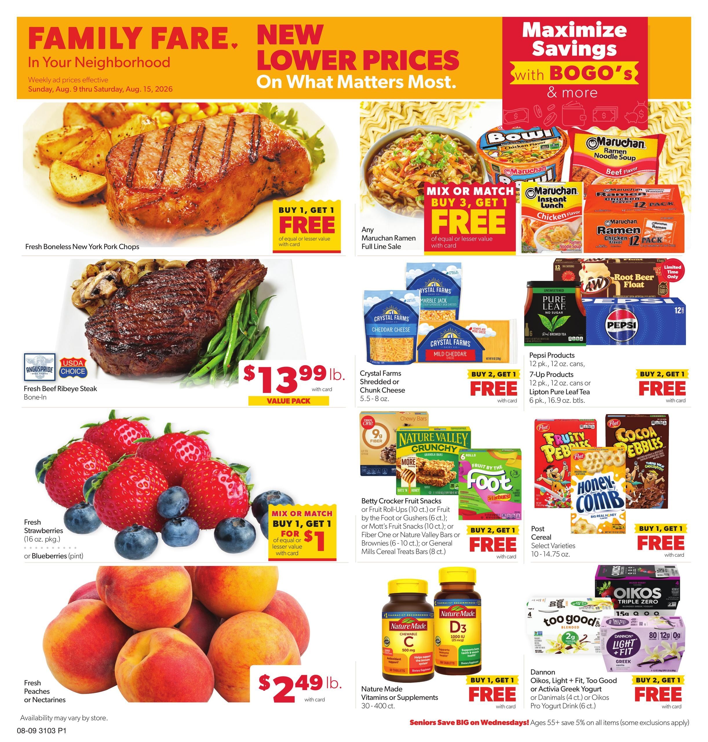 Family Fare (Comstock–Fargo Area, MN–ND) Weekly Ad August 9 - 15, 2026