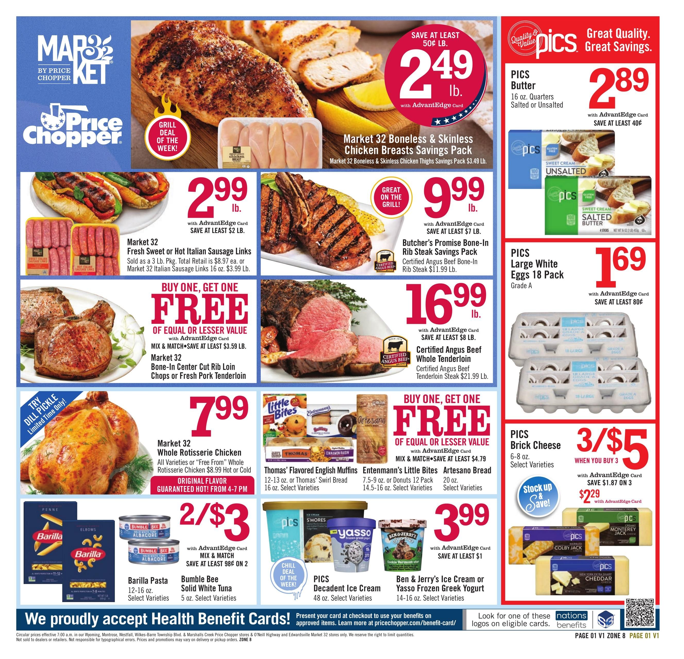 Price Chopper (Hawley–Monticello Area, NY–PA) Weekly Ad August 9 - 15, 2026