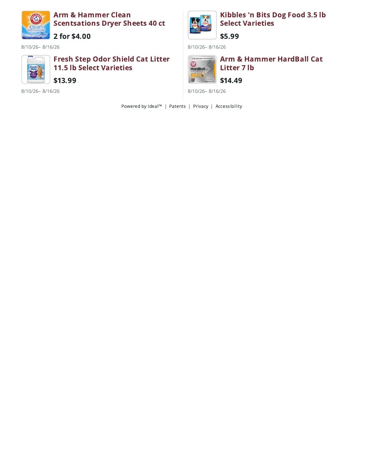 Ralph's Supermarket Weekly Ad August 10 - 16, 2026
