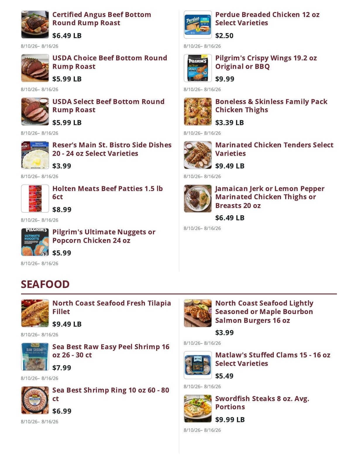 Ralph's Supermarket Weekly Ad August 10 - 16, 2026