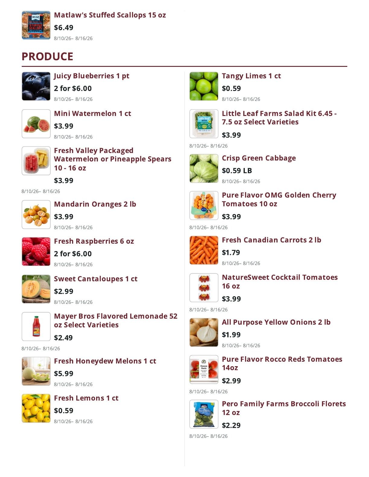 Ralph's Supermarket Weekly Ad August 10 - 16, 2026