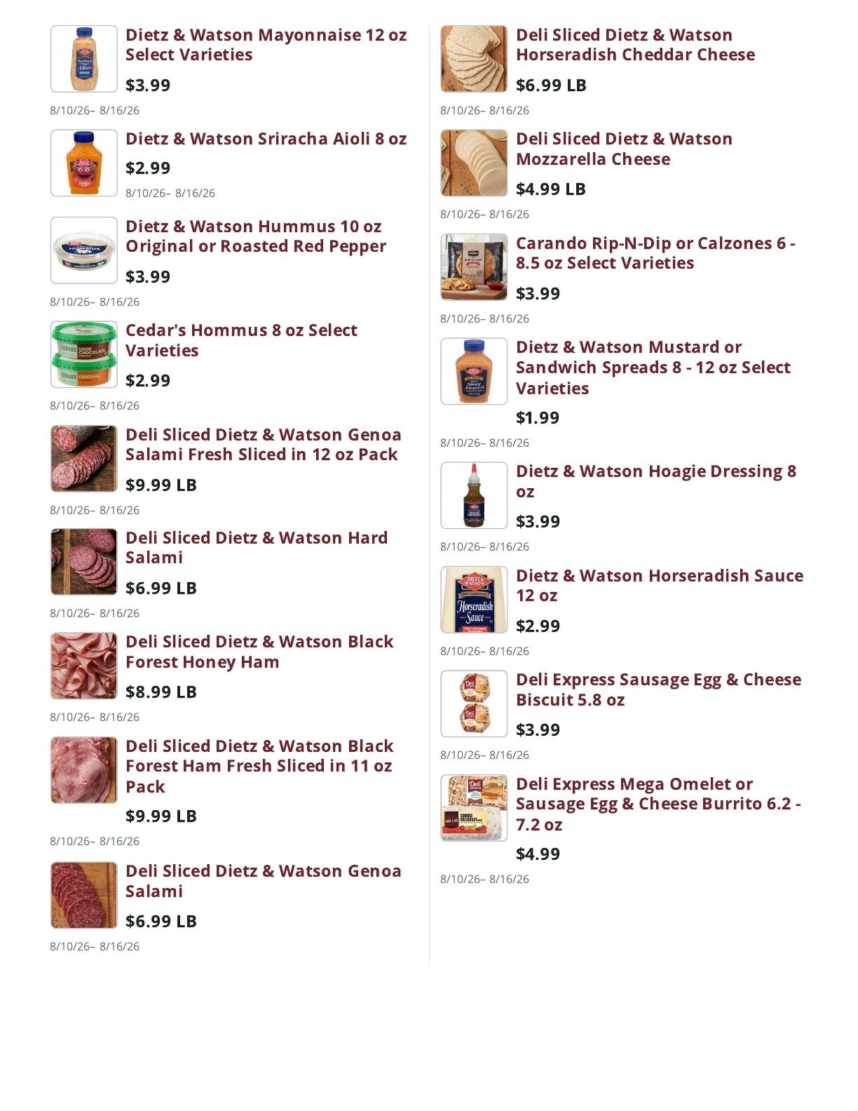 Ralph's Supermarket Weekly Ad August 10 - 16, 2026