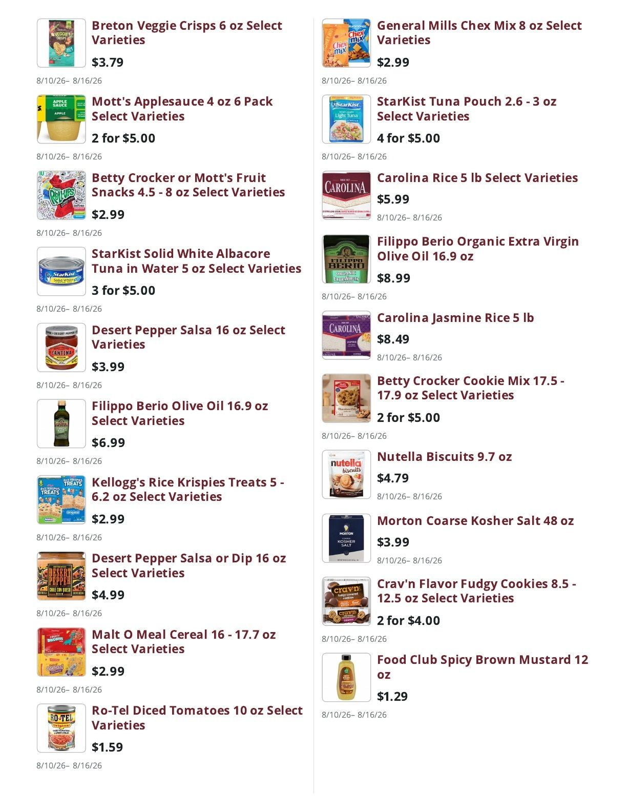 Ralph's Supermarket Weekly Ad August 10 - 16, 2026