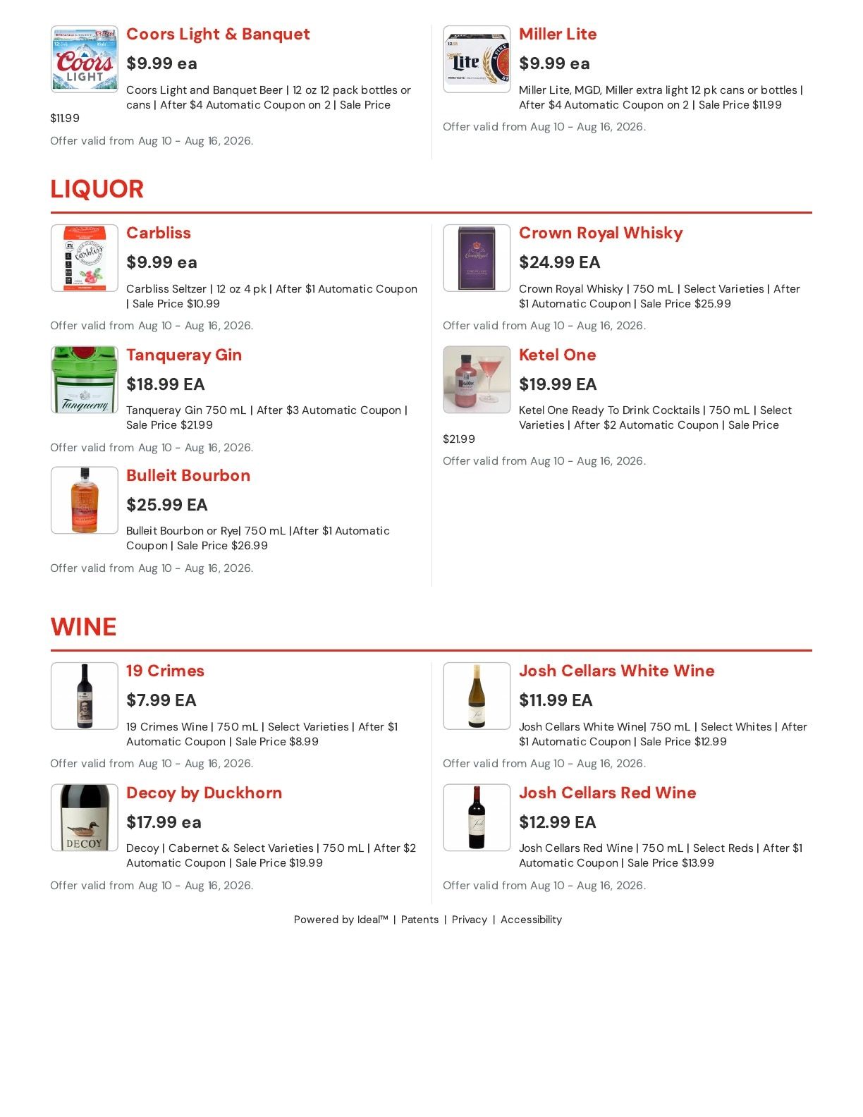 Hansen's IGA (Bangor, WI) Weekly Ad August 10 - 16, 2026