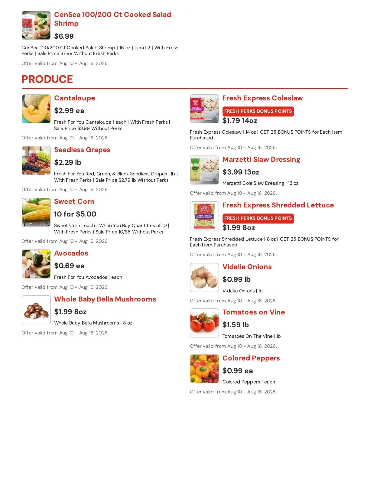 Hansen's IGA (Bangor, WI) Weekly Ad August 10 - 16, 2026