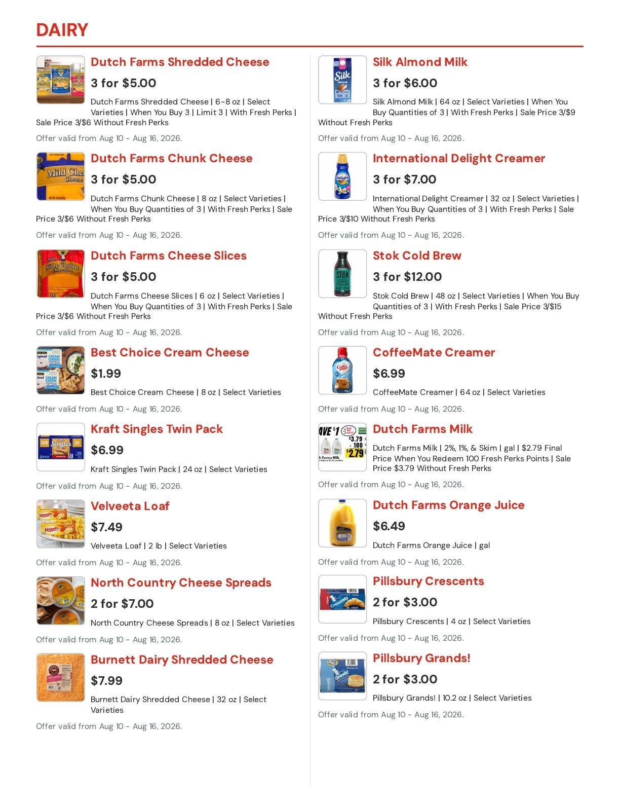 Hansen's IGA (Bangor, WI) Weekly Ad August 10 - 16, 2026