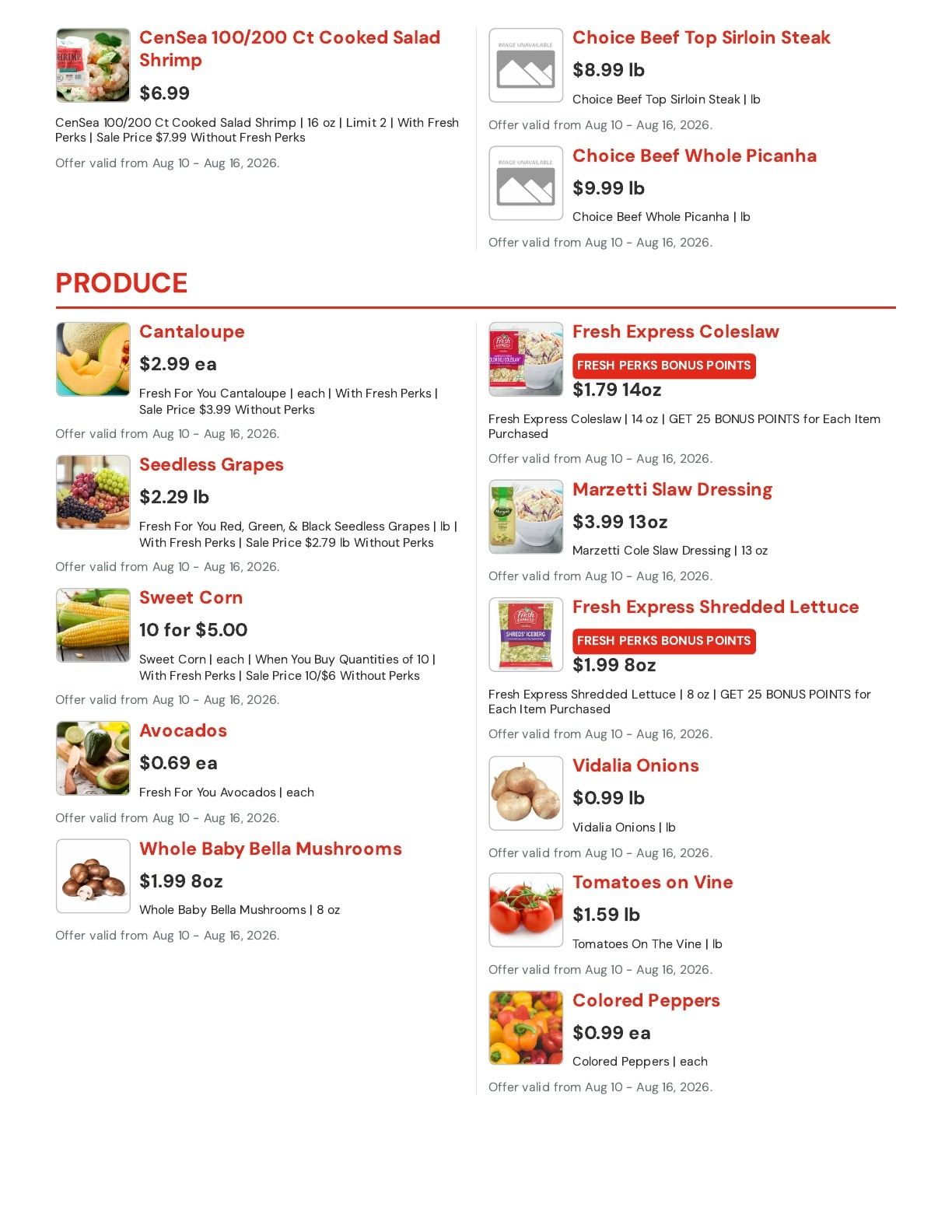Hansen's IGA (East Troy, WI) Weekly Ad August 10 - 16, 2026