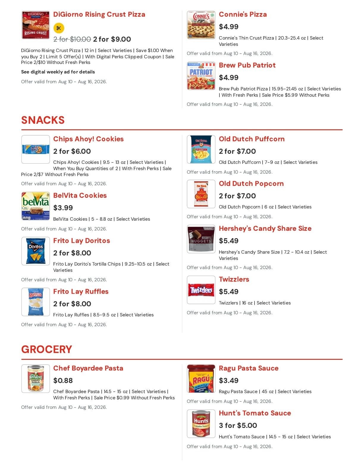 Hansen's IGA (East Troy, WI) Weekly Ad August 10 - 16, 2026