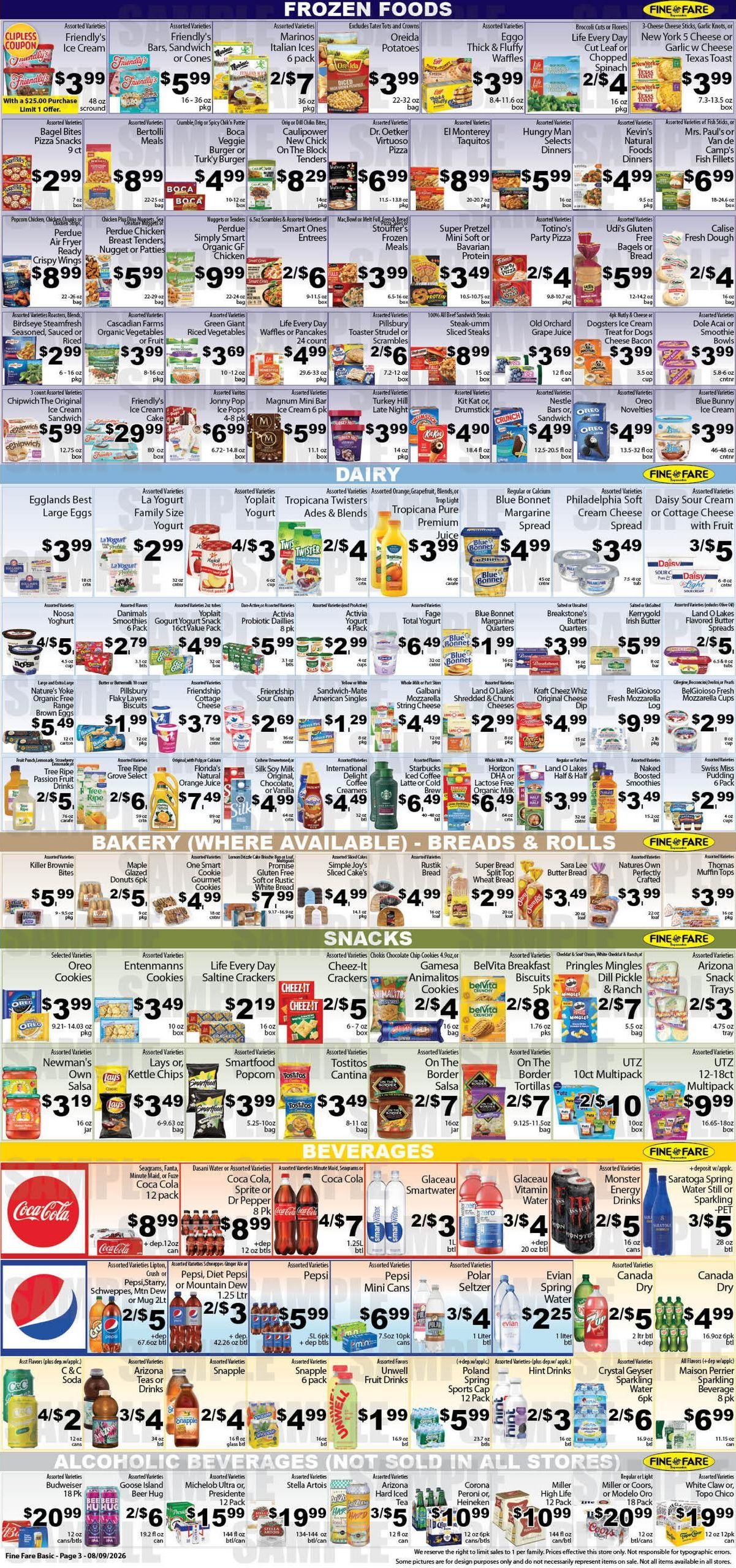 Fine Fare Supermarkets (New York–Jersey City Area, NJ–NY) Weekly Ad August 9 - 15, 2026
