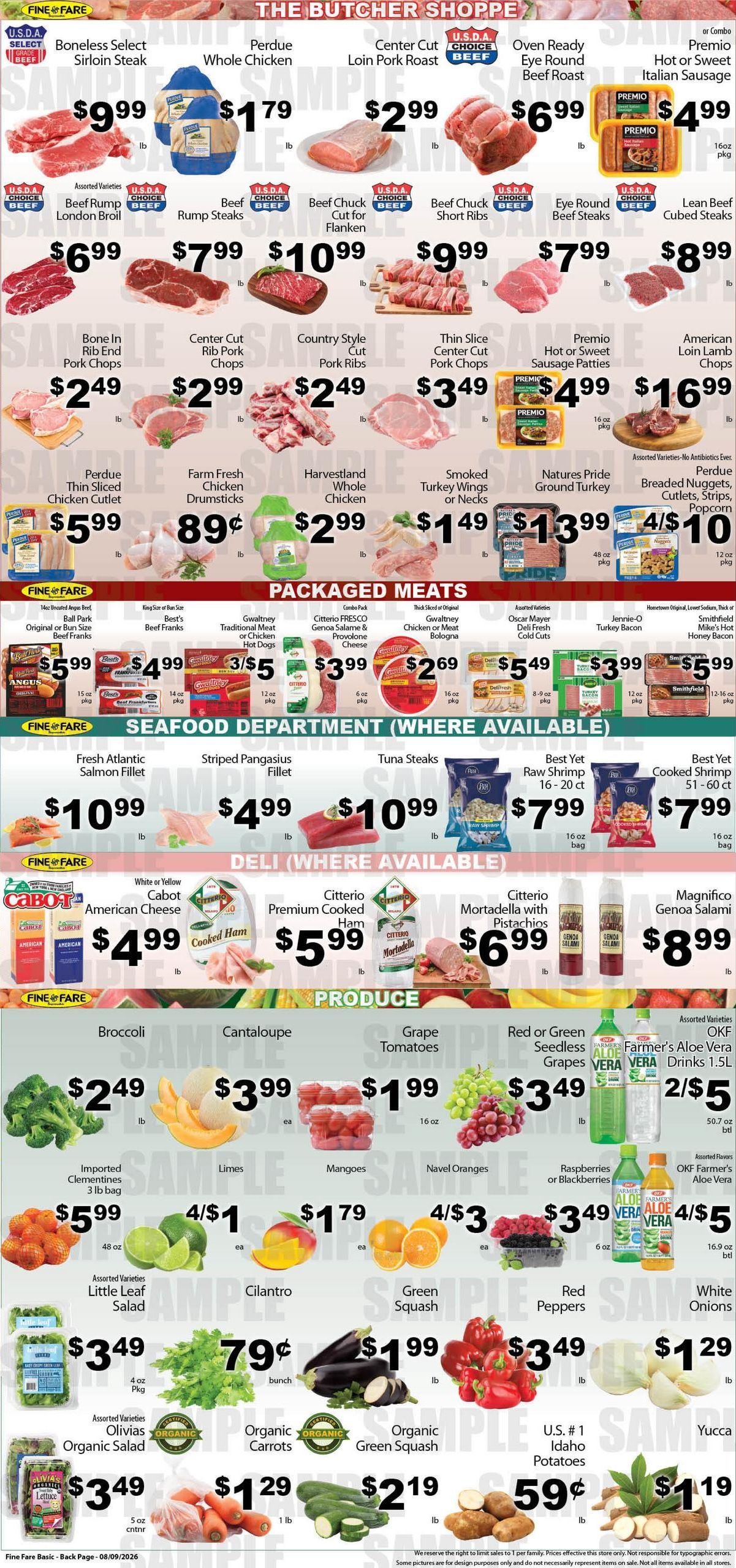 Fine Fare Supermarkets Weekly Ad August 9 - 15, 2026