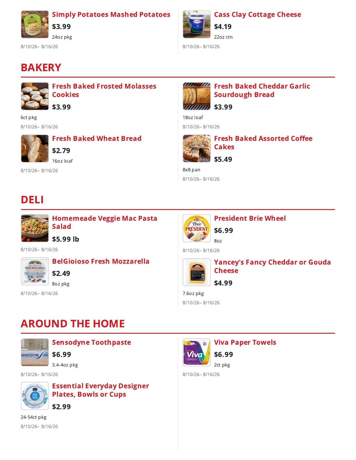 Service Food Market Weekly Ad August 10 - 16, 2026