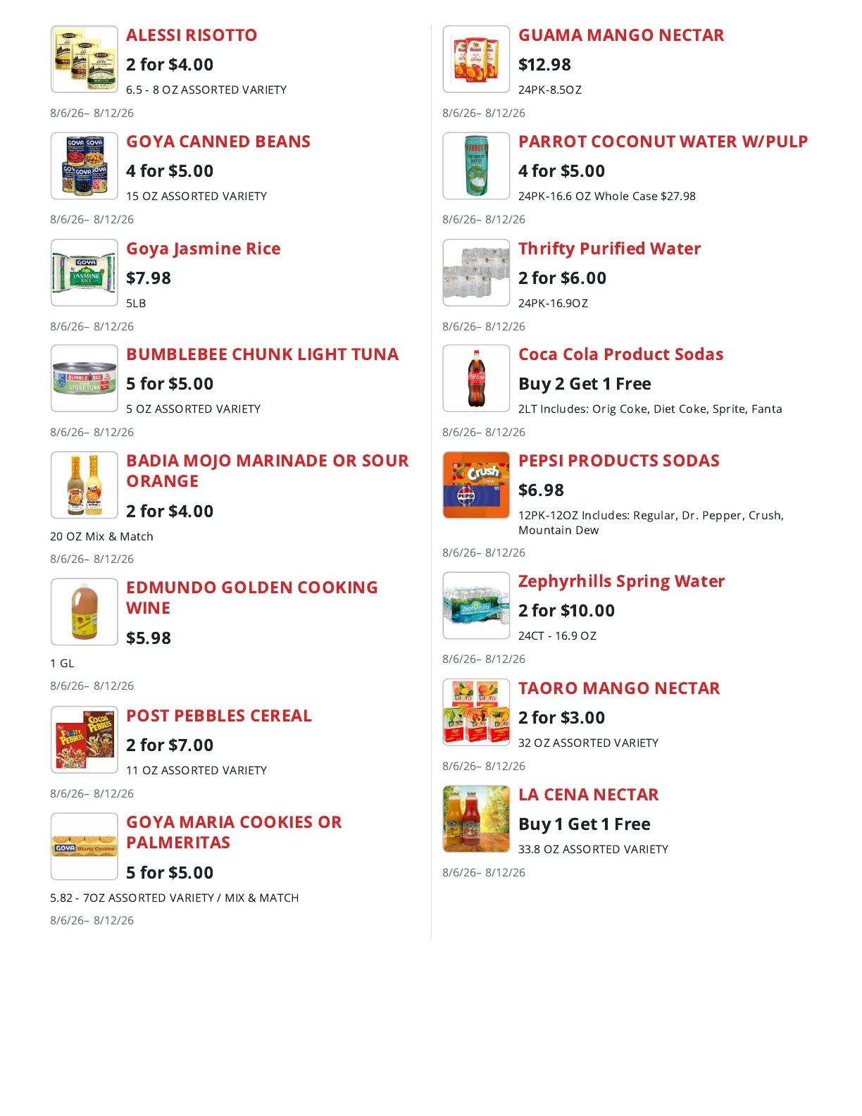 Thrifty Produce (Rockledge, FL) Weekly Ad August 6 - 12, 2026