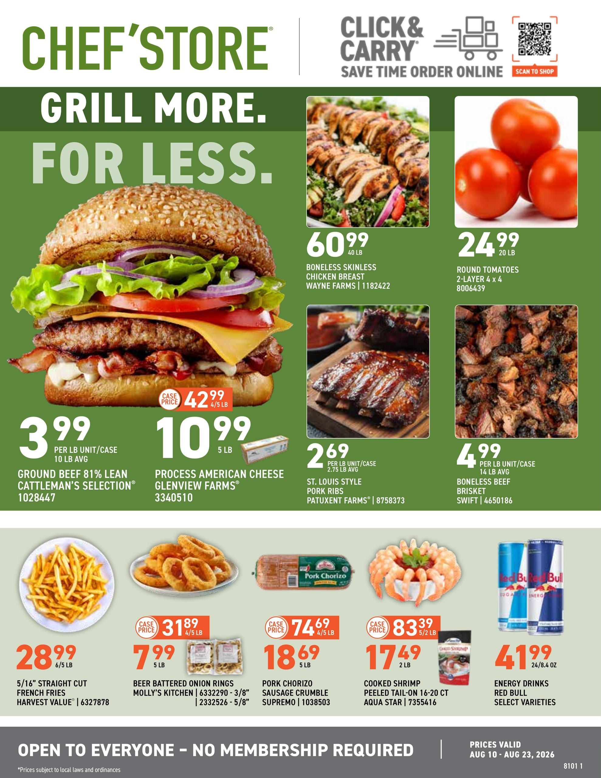 US Foods CHEF’STORE (OK, TX) Weekly Ad August 10 - 23, 2026