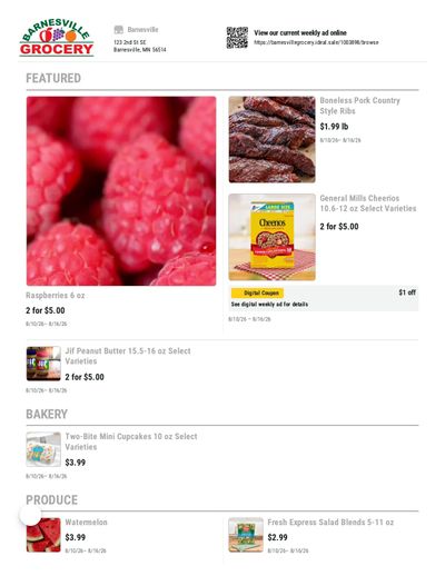 Barnesville Grocery Weekly Ad August 10 - 16, 2026
