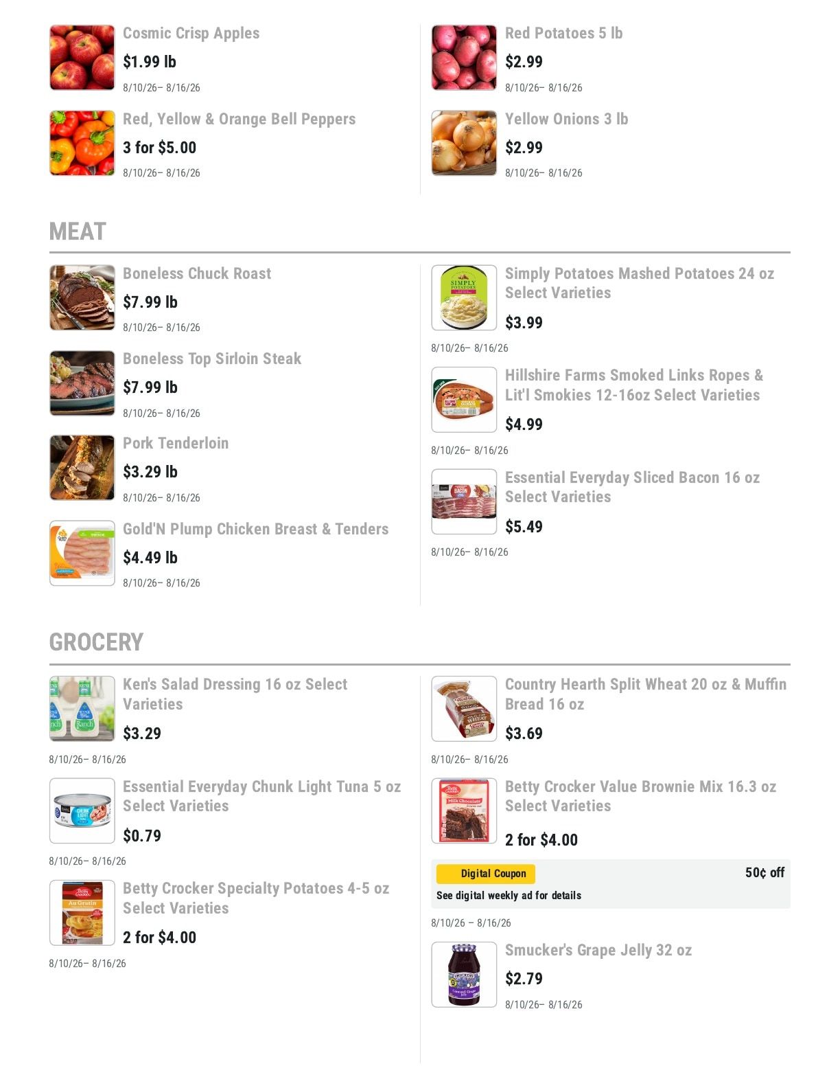 Barnesville Grocery Weekly Ad August 10 - 16, 2026