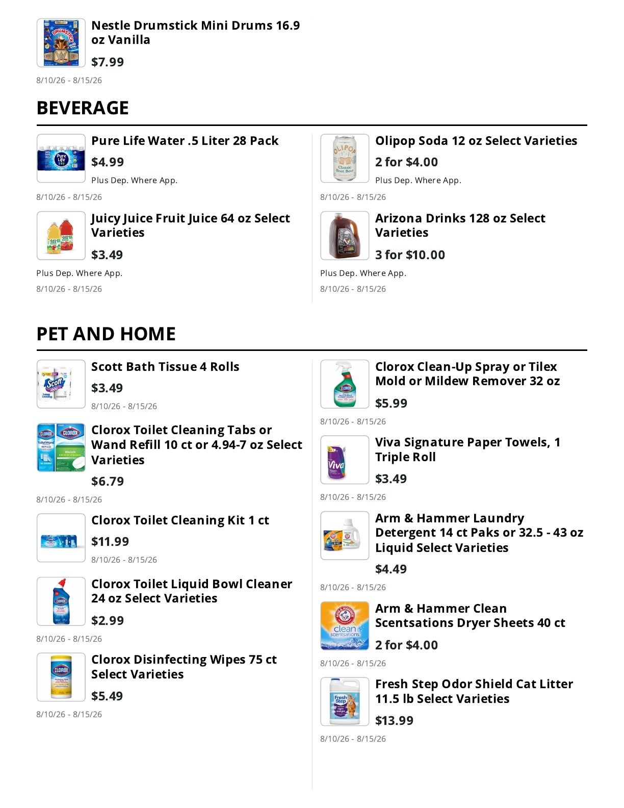 Whitefield Market Weekly Ad August 10 - 15, 2026