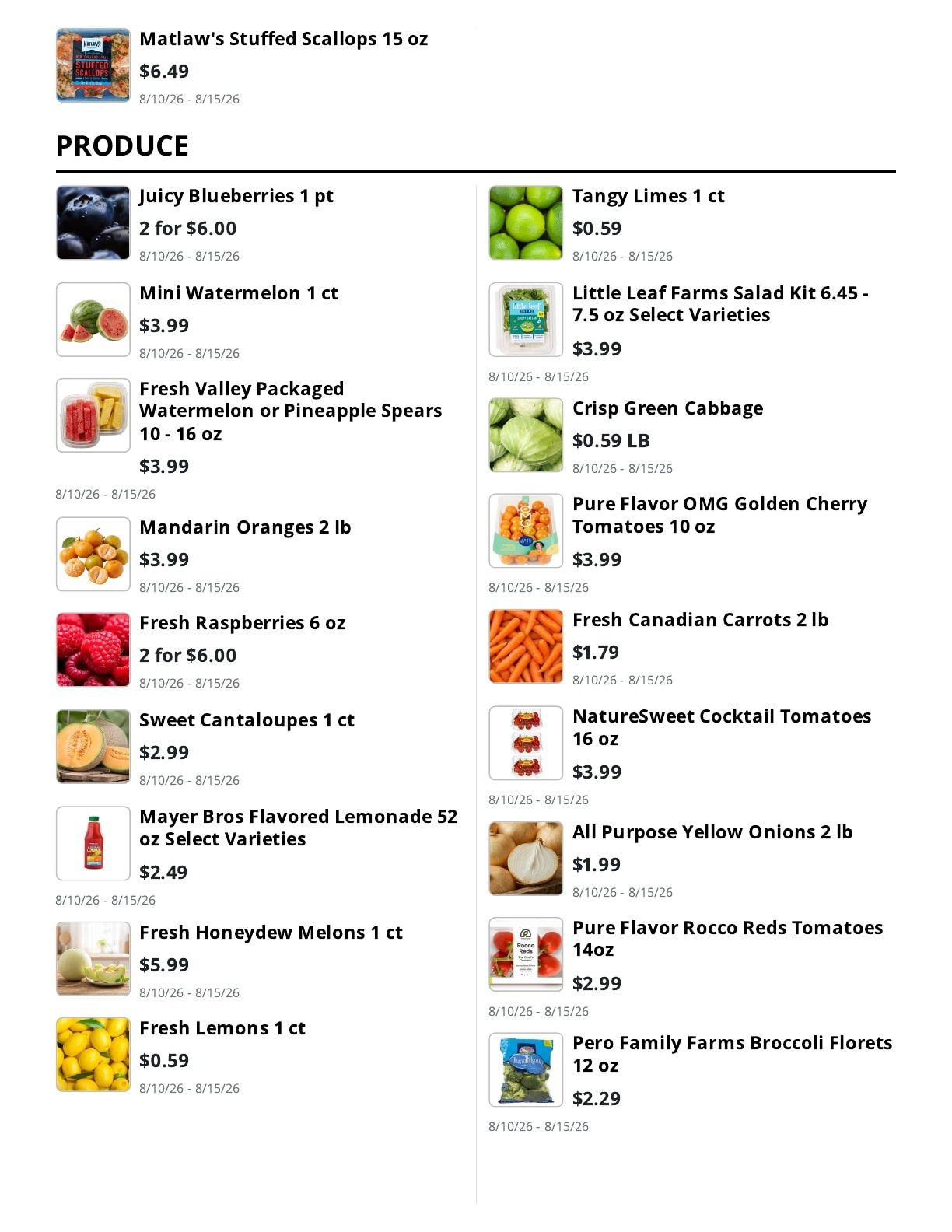 Whitefield Market Weekly Ad August 10 - 15, 2026