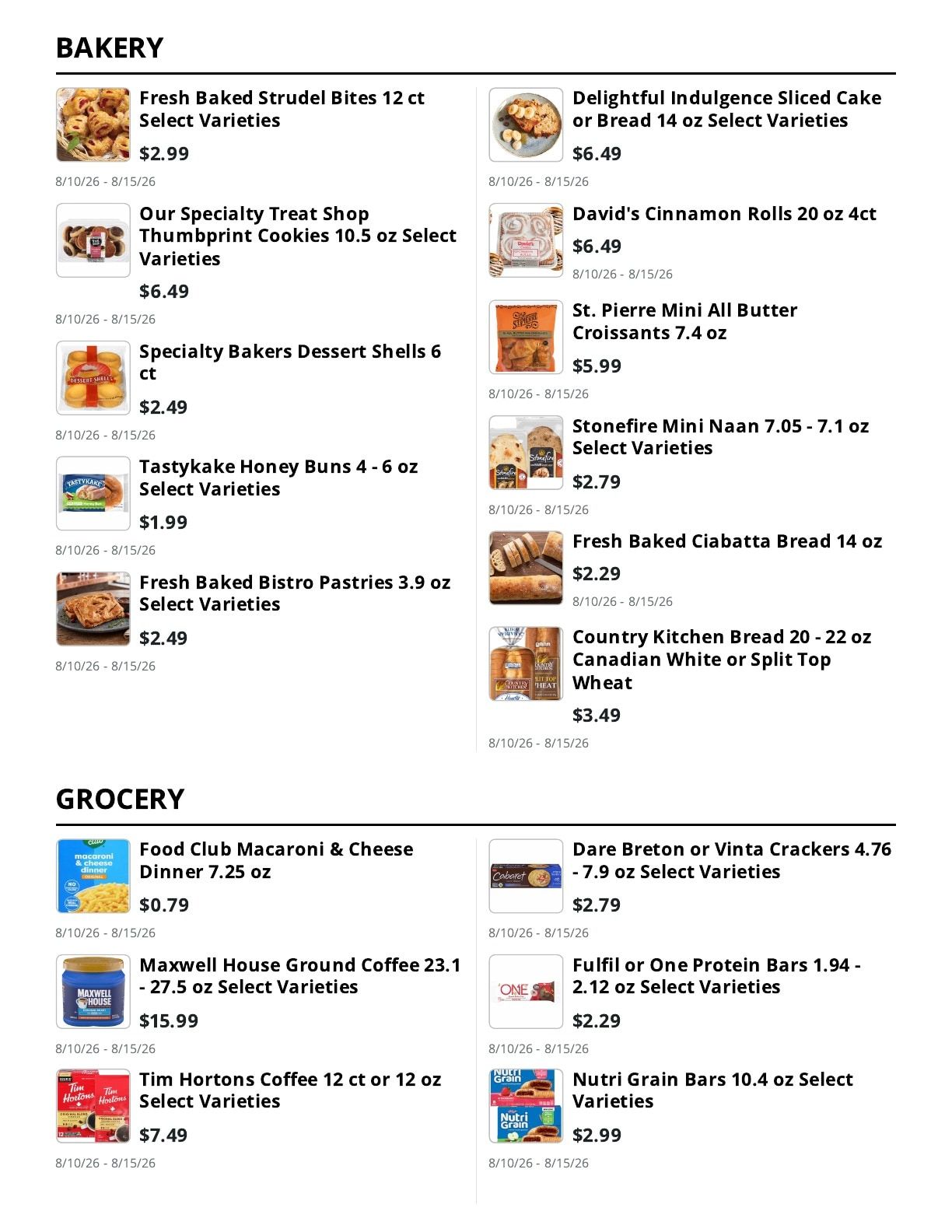 Whitefield Market Weekly Ad August 10 - 15, 2026