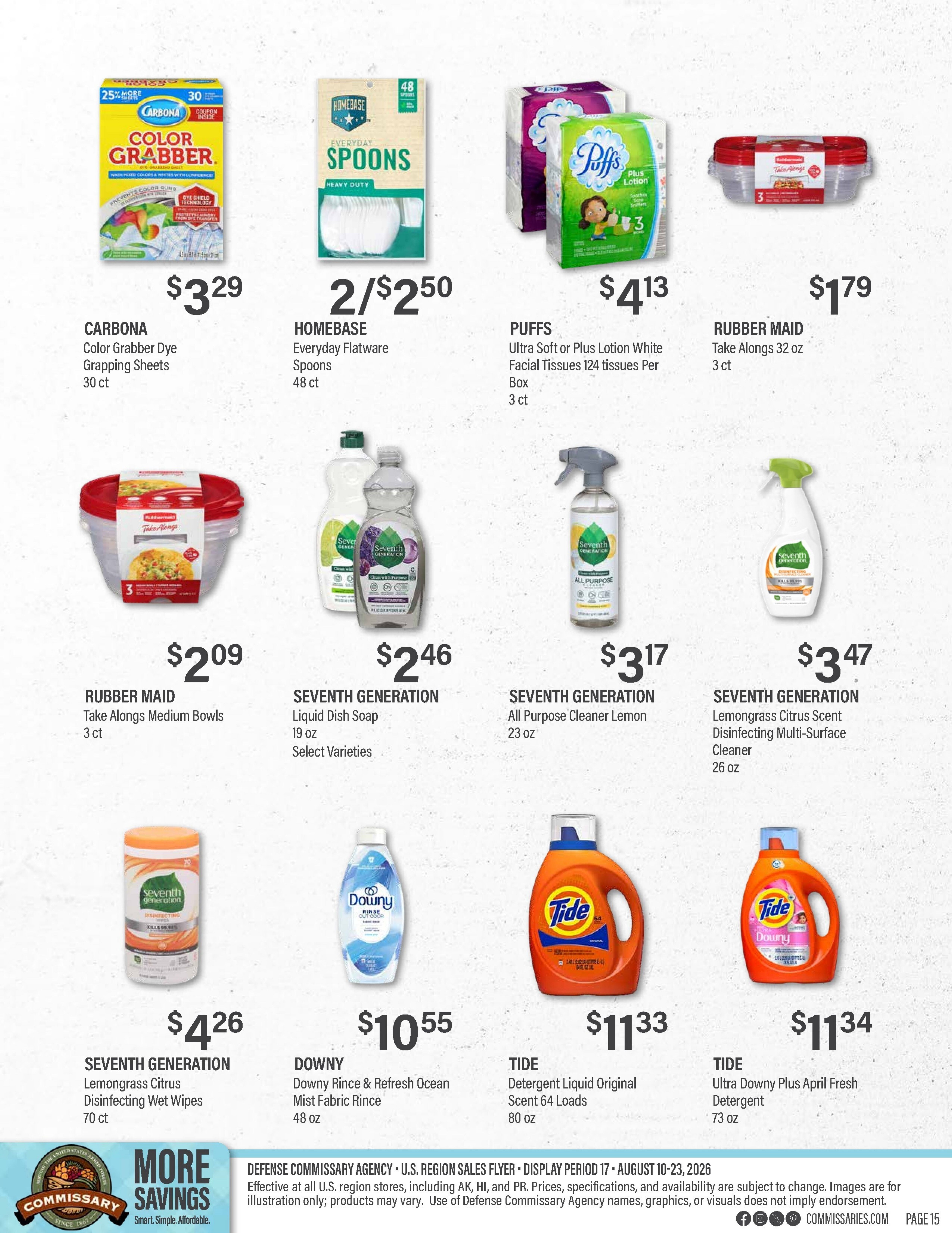 Commissary Store Weekly Ad August 10 - 23, 2026