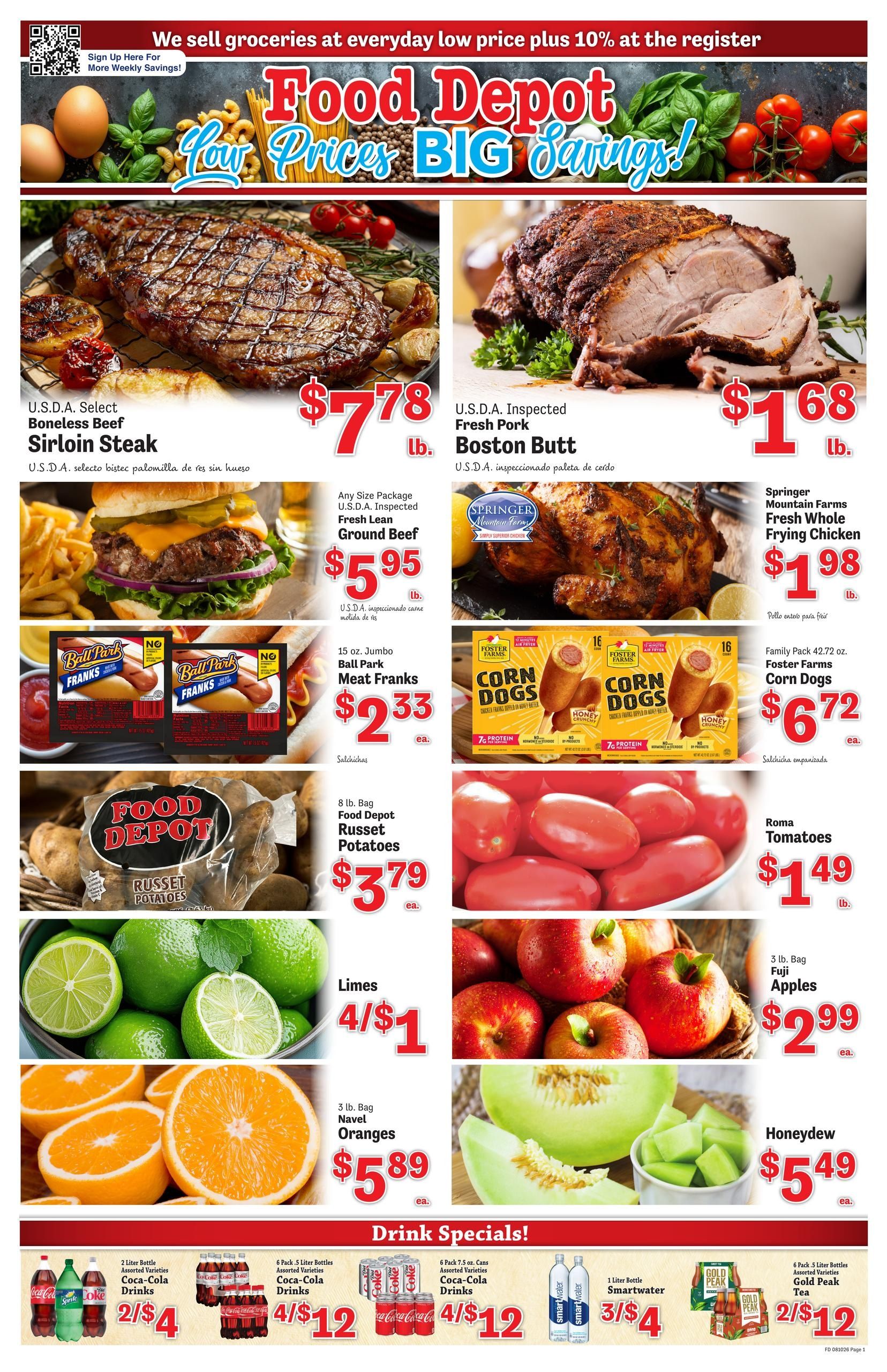 Food Depot Weekly Ad August 10 - 16, 2026
