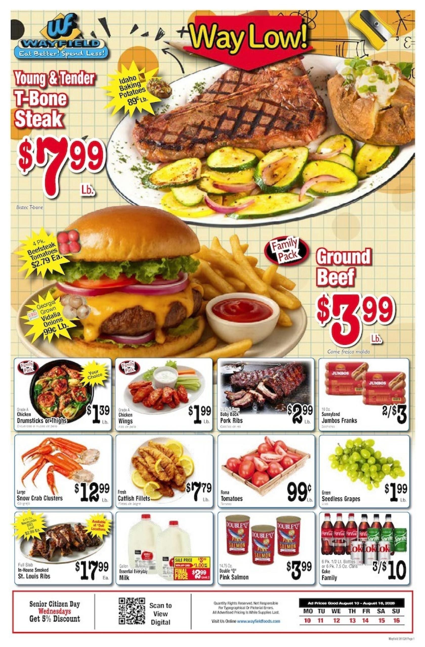 Wayfield Foods Weekly Ad August 10 - 16, 2026