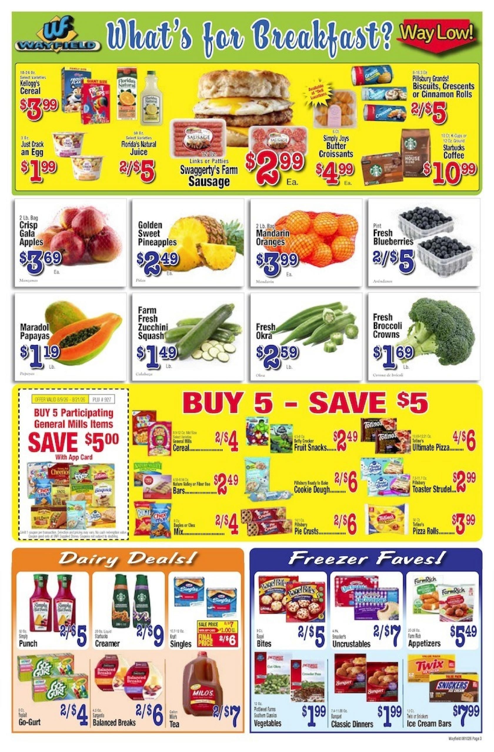Wayfield Foods Weekly Ad August 10 - 16, 2026