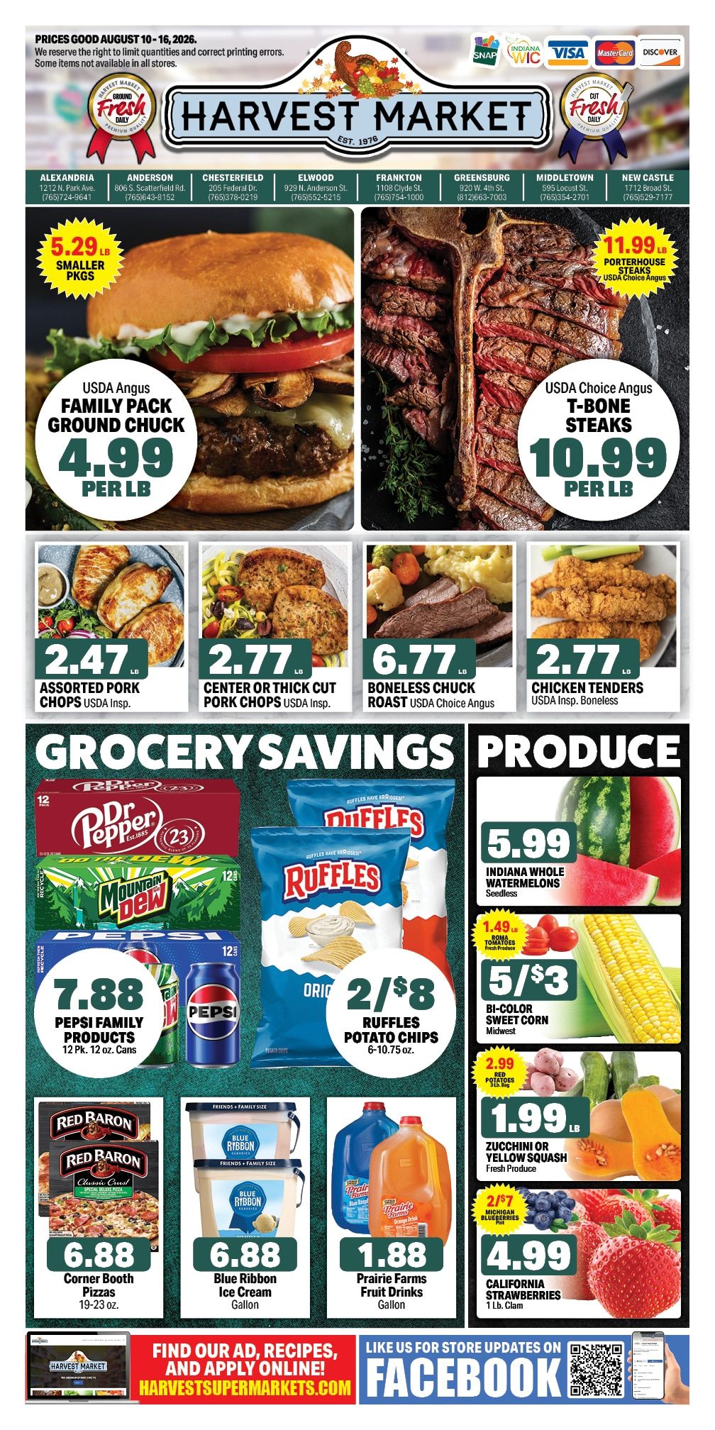 Harvest Supermarkets Weekly Ad August 12 - 18, 2026