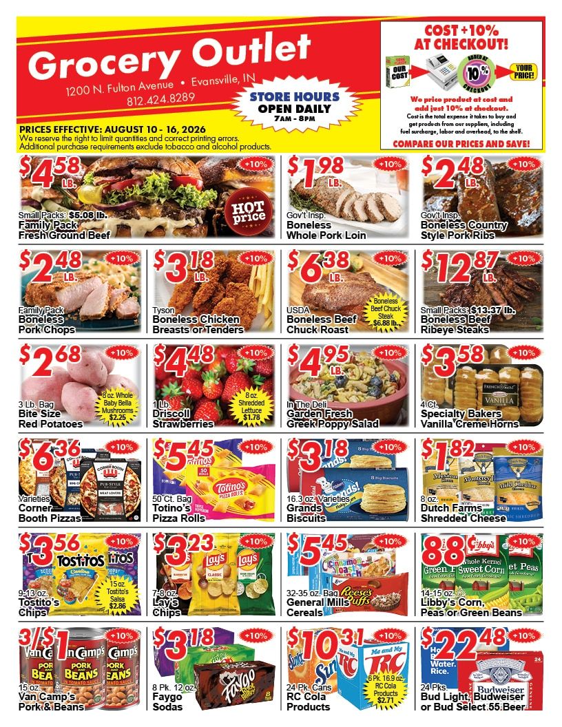 Wesselman's Grocery Outlet Weekly Ad August 12 - 18, 2026