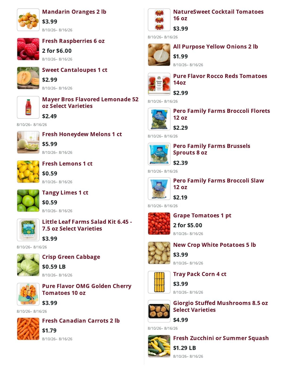 Mountain Country Grocery Weekly Ad August 10 - 16, 2026