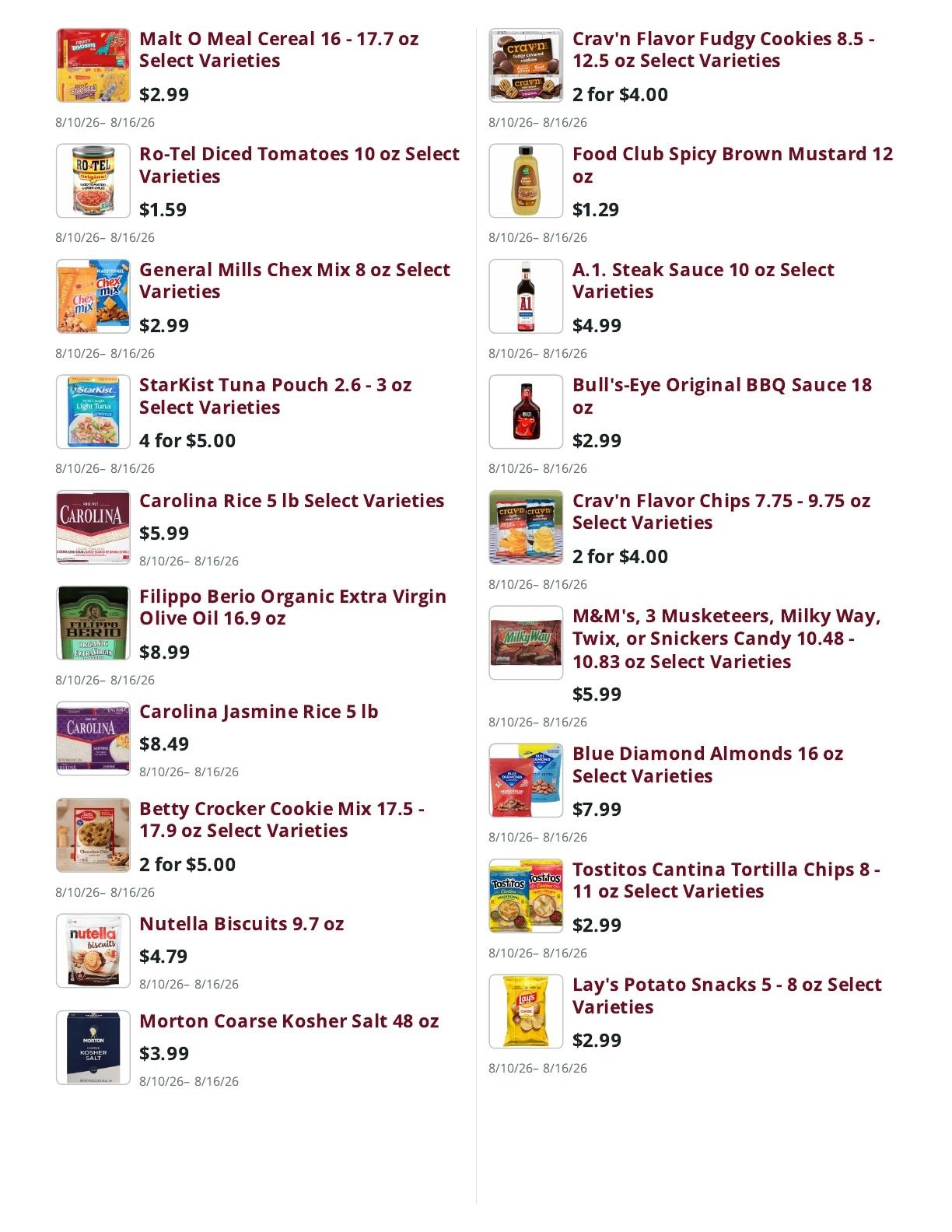 Mountain Country Grocery Weekly Ad August 10 - 16, 2026