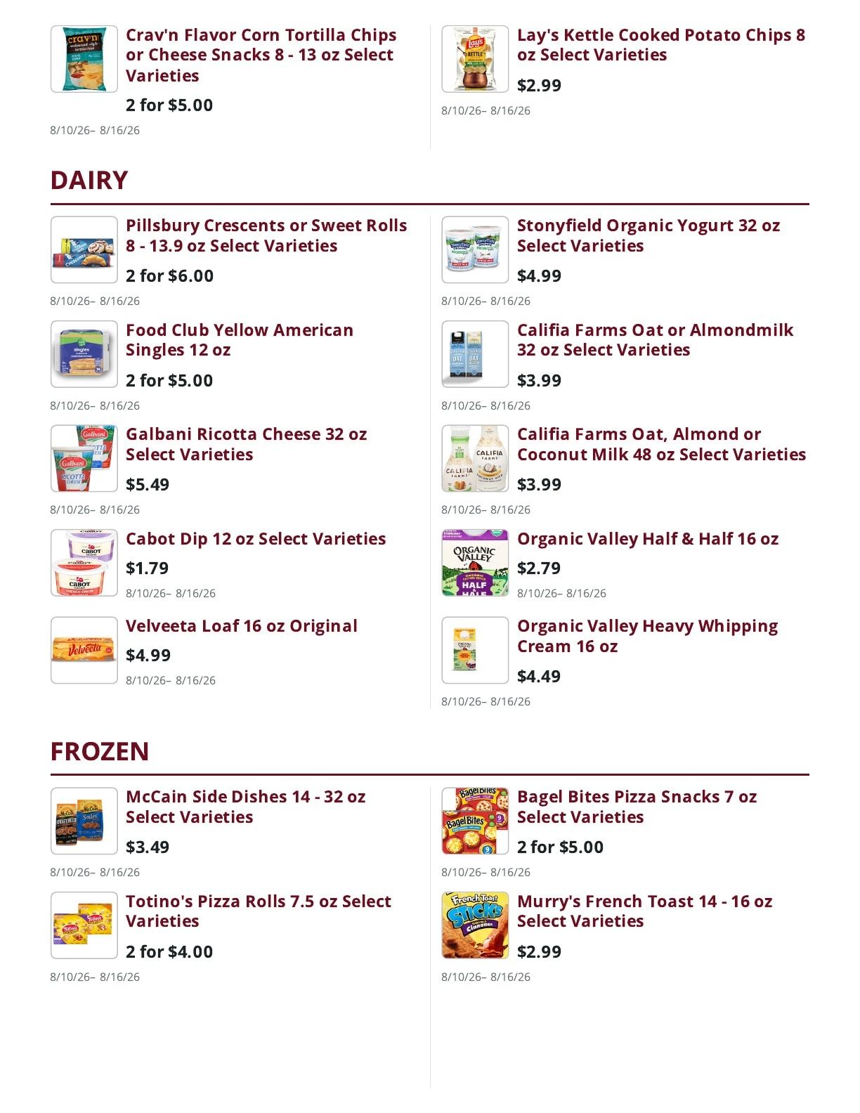 Mountain Country Grocery Weekly Ad August 10 - 16, 2026