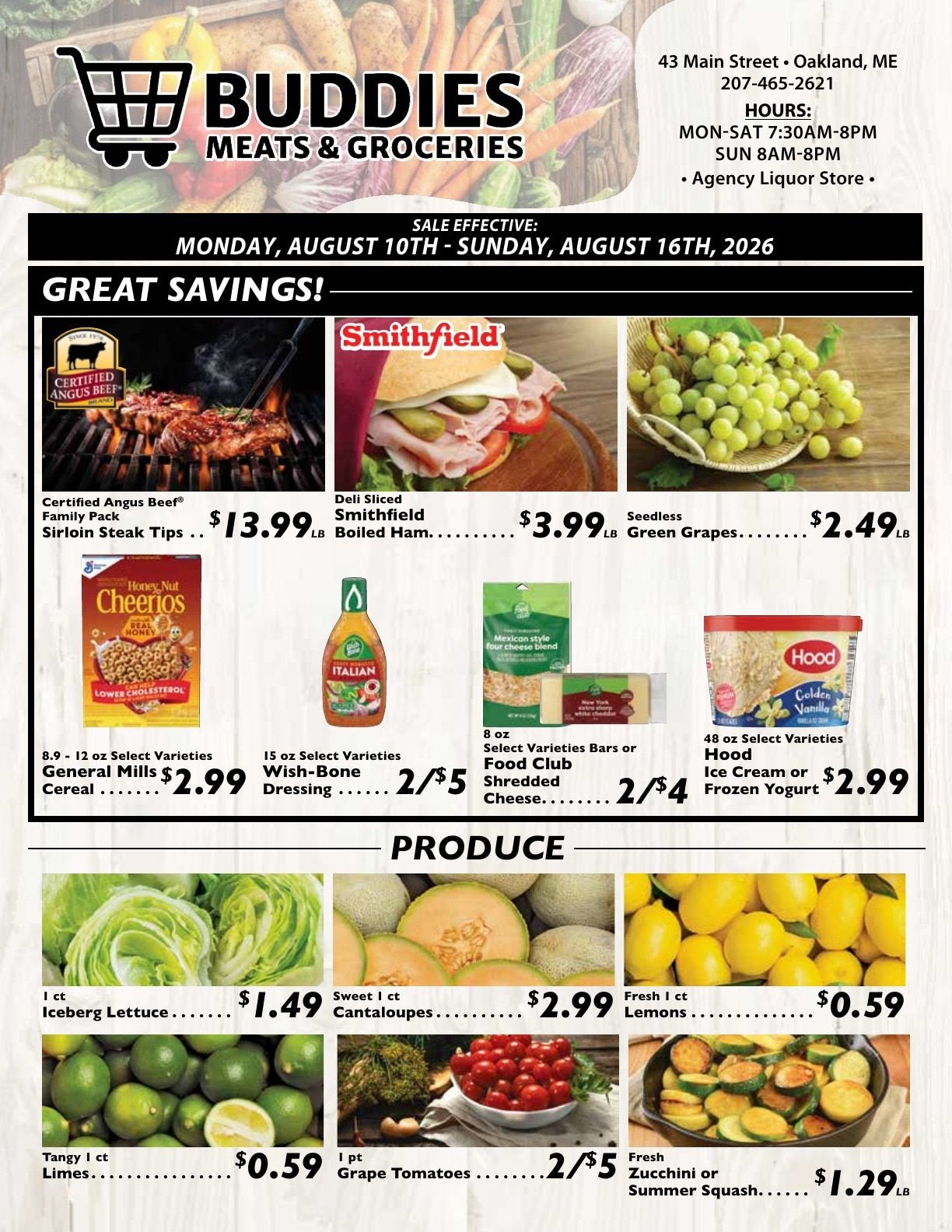 Buddies Meats & Groceries Weekly Ad August 10 - 16, 2026