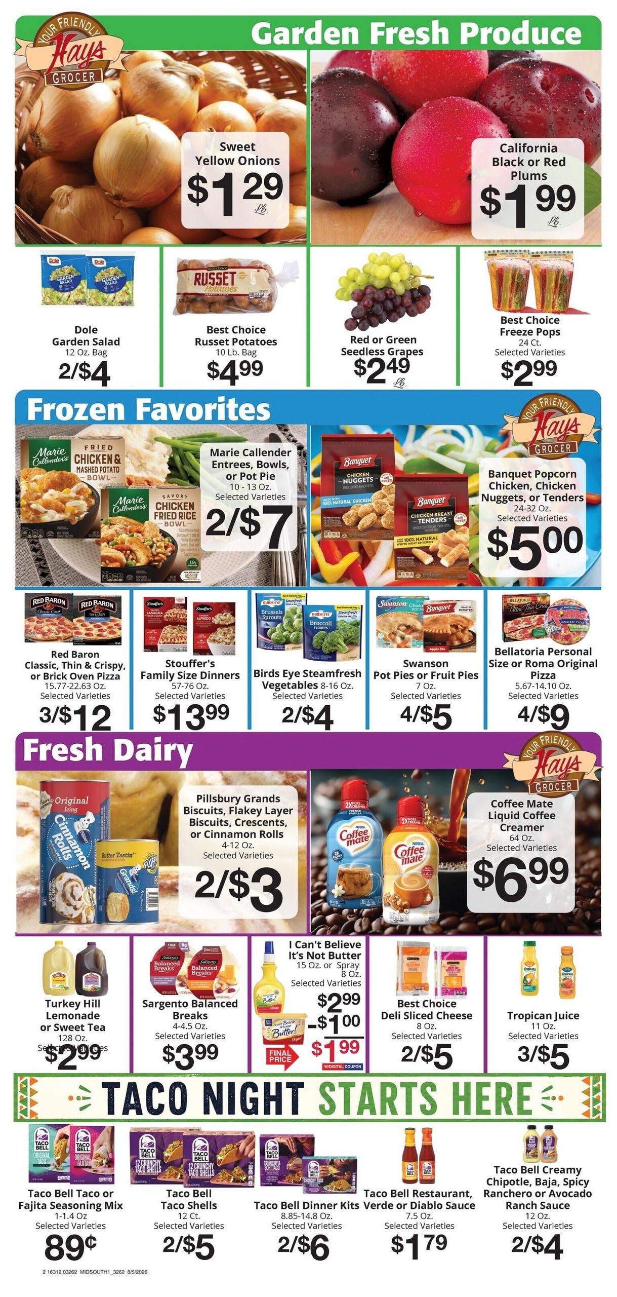 Hays Supermarkets Weekly Ad August 5 - 11, 2026
