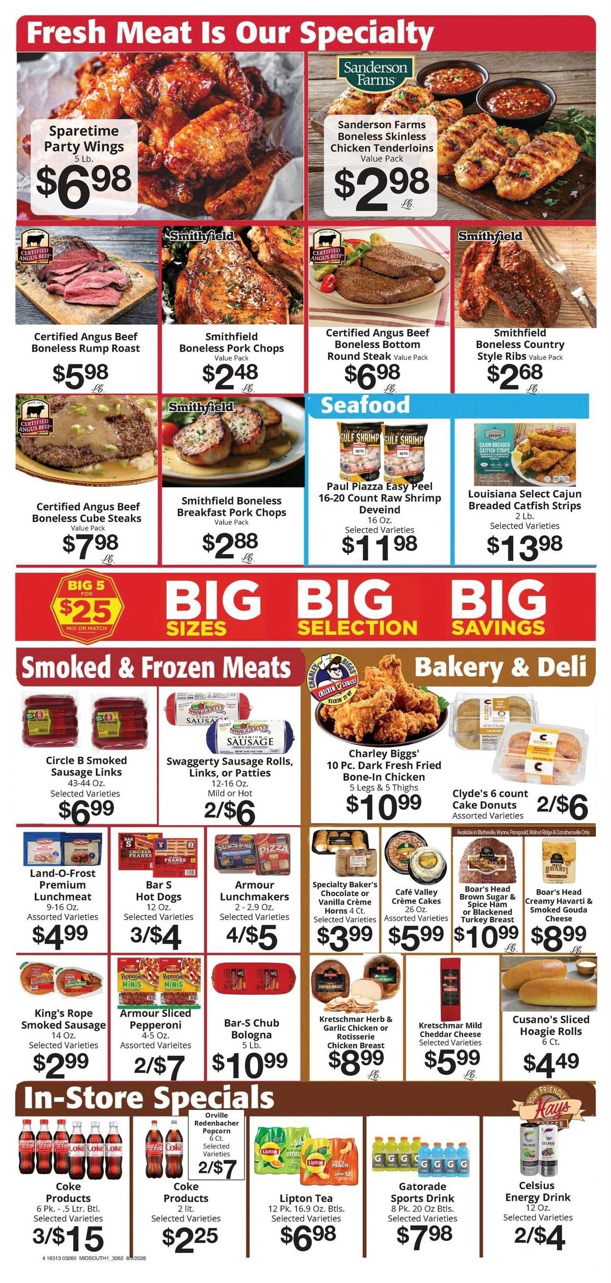 Hays Supermarkets Weekly Ad August 5 - 11, 2026