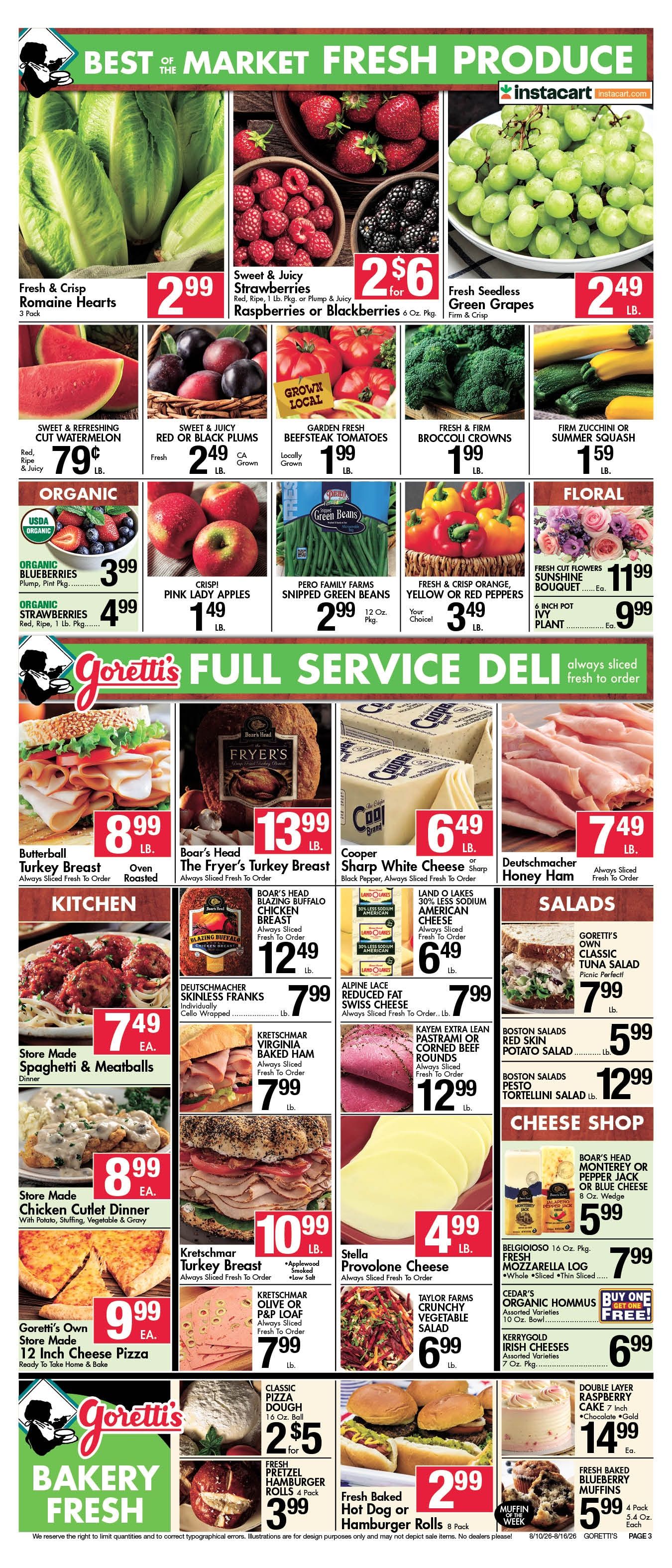 Goretti's Supermarket Circular Aug 16 2026 Weekly Ad August 10 - 16, 2026