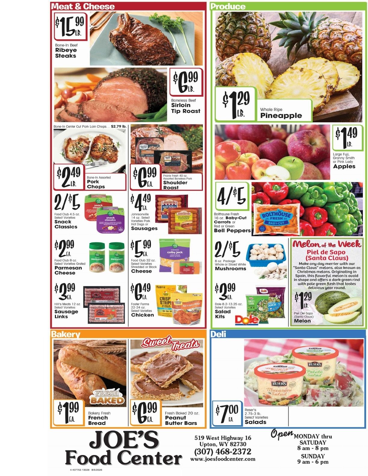 Joe's Food Center Weekly Ad August 5 - 11, 2026