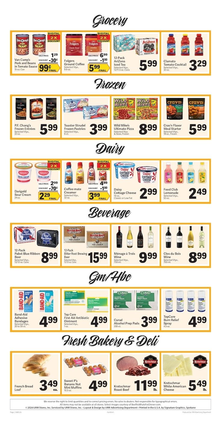 Hamilton's Marketplace Weekly Ad August 5 - 11, 2026