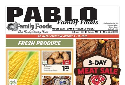 Pablo Family Foods Weekly Ad August 5 - 11, 2026