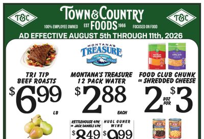 Town & Country Foods (Lewistown, MT) Weekly Ad August 5 - 11, 2026