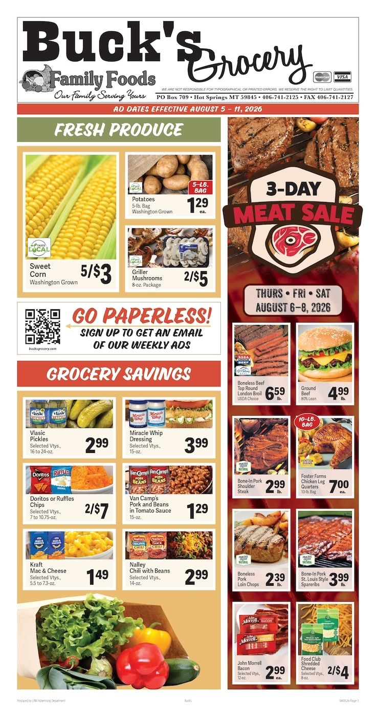Buck's Grocery Weekly Ad August 5 - 11, 2026