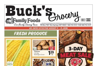 Buck's Grocery Weekly Ad August 5 - 11, 2026