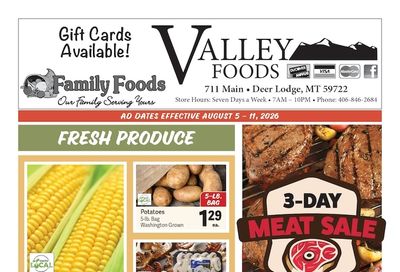 Deer Lodge Valley Foods Weekly Ad August 5 - 11, 2026