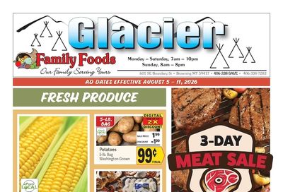 Glacier Family Foods Weekly Ad August 5 - 11, 2026