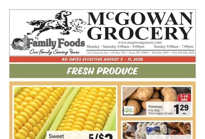 McGowan Grocery Weekly Ad August 5 - 11, 2026