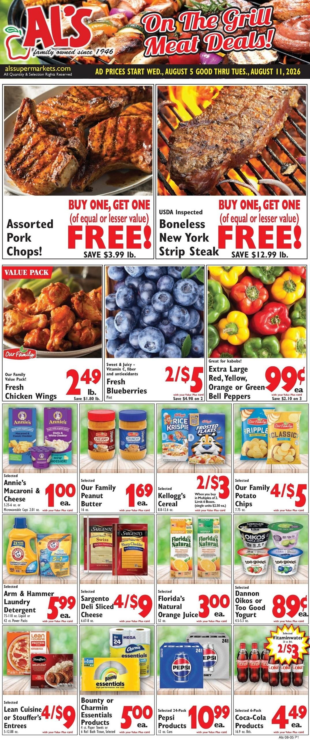Al's Supermarket (Baroda–Berrien Springs Area, MI) Weekly Ad August 5 - 11, 2026