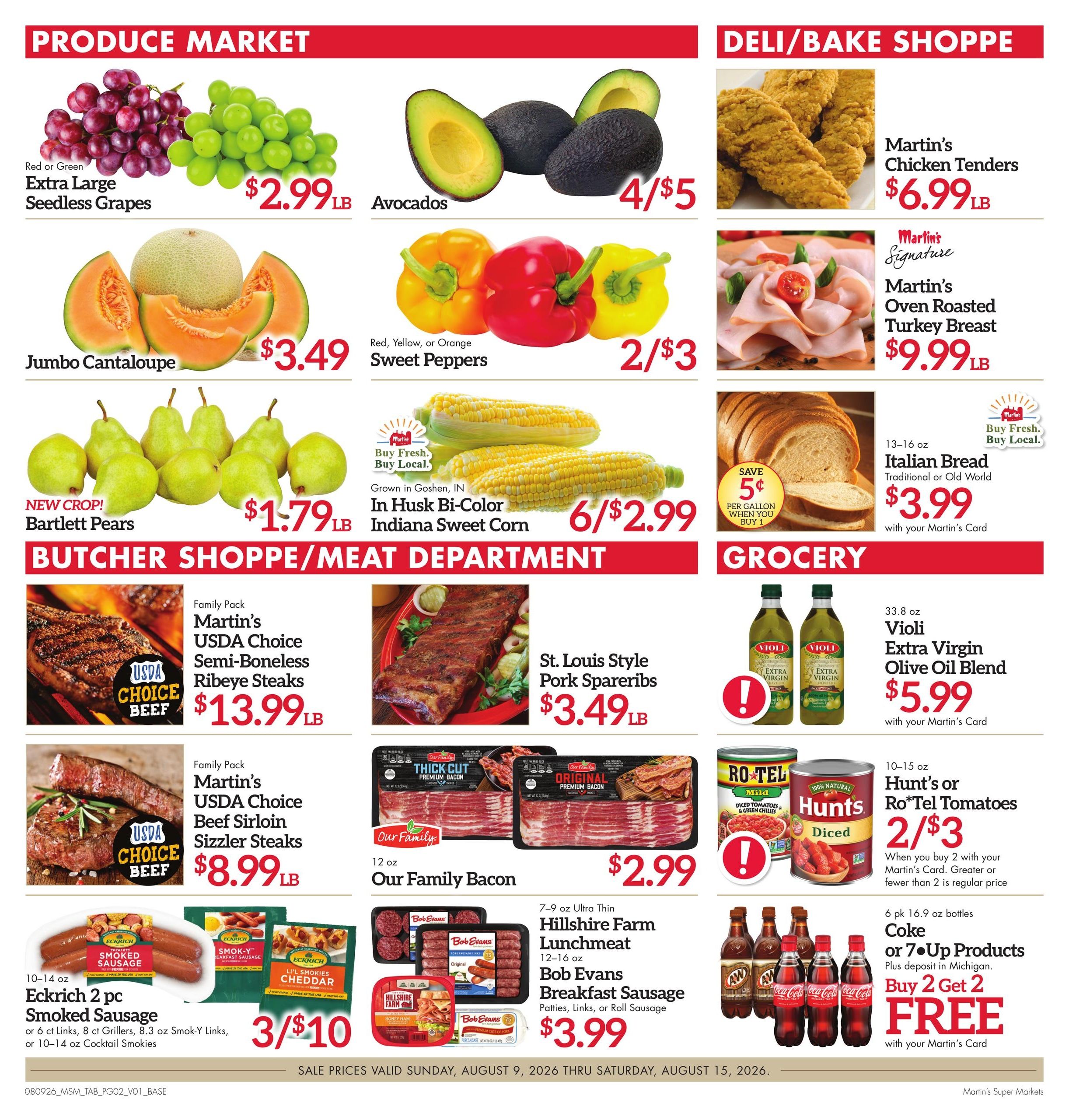 Martin's Super Markets (South Bend Area, IN) Weekly Ad August 9 - 15, 2026