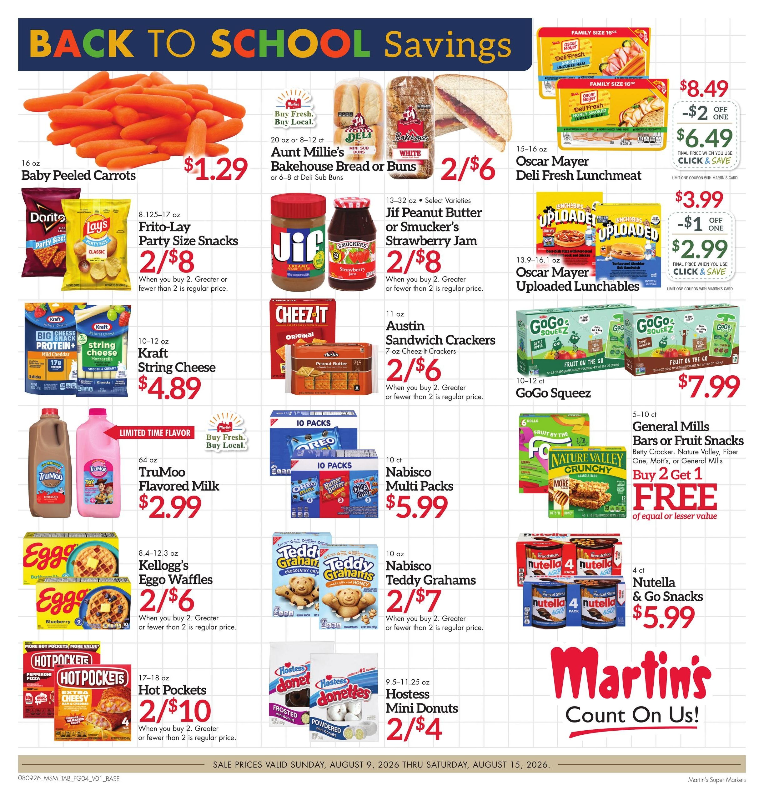 Martin's Super Markets (South Bend Area, IN) Weekly Ad August 9 - 15, 2026