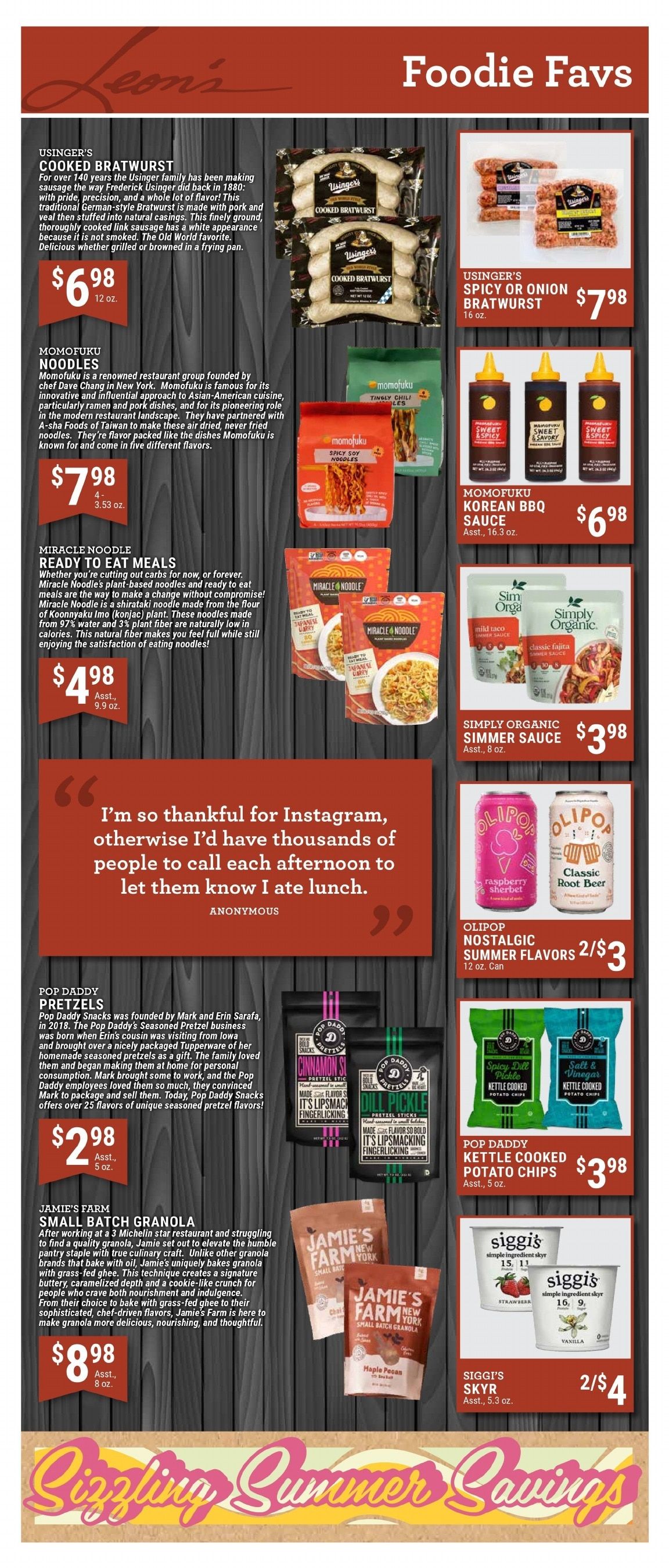 Leon's Gourmet Grocer Weekly Ad August 5 - 11, 2026