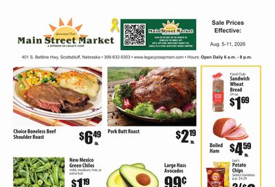Scottsbluff Main Street Market Back to School Savings at Main Street Market! Weekly Ad August 5 - 11, 2026